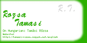 rozsa tamasi business card