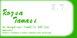 rozsa tamasi business card